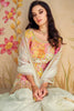 Cream Color Crepe Silk Printed & Embroidered Suit With Sharara