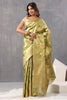 Golden & Green Color Silk Woven Saree