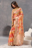 Multi-Color Floral Printed Organza Saree