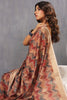 Brown Color Cotton Printed Saree