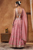 Pink Color Tissue Silk Embroidered Lehenga