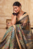 Green & Beige Color Printed Cotton Saree