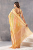 Orange Color Color Organza Golden Zari Woven Saree