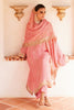 Pink Color Zari Woven Ethereal Organza Unstitched Suit Fabric