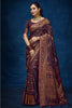 Maroon Color Woven Silk Banarasi Saree