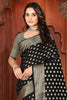 Black Color Woven Cotton Silk Saree