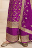 Purple Color Silk Woven and Embroidered Unstitched Suit Fabric