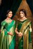 Persian Green Colour Woven Silk Saree