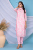 Pink Color Cotton Hakoba Style Printed Straight Suit