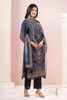 Navy Blue Muslin Printed Straight Suit