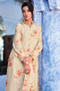 Cream Color Crepe Silk Printed Unstitched Suit Fabric