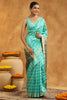 Turquoise Color Cotton Printed Saree