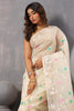 Cream Color Organza Woven Saree