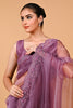 Mauve Color Organza Tissue Saree