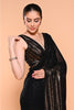 Black & Golden Color Georgette Sequins Embroidered Saree