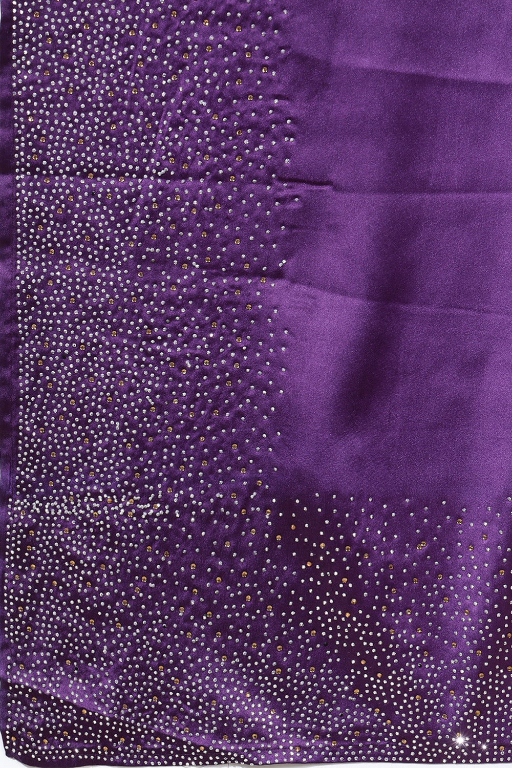 Purple & Mauve Ombre Satin Swarovski Work Saree