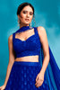 Royal Blue Color Georgette Embroidered Lehenga