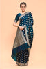 Peacock Blue Color Woven Banarasi Silk Saree