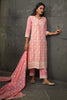 Pink Color Cotton Resham Embroidered Straight Suit