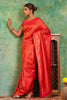 Deep Carmine Pink Colour Silk Zari Woven Saree