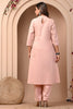 Dusty Peach Solid Color Cotton Kurta Set