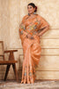 Brown Color Tussar Silk Saree