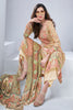 Beige Color Digital Printed Cotton Unstitched Suit Material