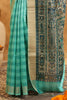 Turquoise Color Cotton Printed Saree