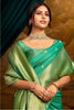 Persian Green Colour Woven Silk Saree