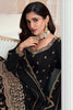 Black Color Georgette Embroidered Unstitched Suit Material With Readymade Woven Palazzo