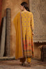 Mustard Color Crepe Silk Printed & Mirror Work Anarkali Suit