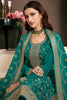 Teal Color Silk Woven and Embroidered Unstitched Suit Fabric