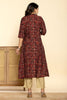 Maroon Color Printed Muslin Kurta