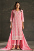 Pink Color Cotton Resham Embroidered Straight Suit