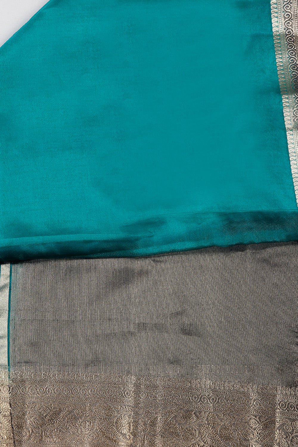 Teal Color Organza Saree