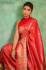 Red Color Woven Silk Saree