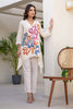 Cream Color Khadi Cotton Floral Printed Co-Ord Set