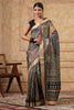 Green & Beige Color Printed Cotton Saree