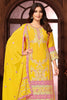 Yellow Color Crepe Silk Resham And Sequins Embroidered Suit With Palazzo