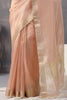 Dusty Peach Color Kota Silk Mirror Embroidered Saree