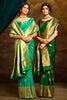 Persian Green Colour Woven Silk Saree