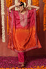 Fuchsia Pink Color Crepe Silk Bandhani Printed And Embroidered  Kaftan Set