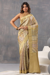 Olive Green Color Crepe Silk Woven Saree