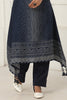 Navy Color Chanderi Soft Cotton Printed Long Kurta Set