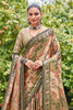 Grey Color Floral Printed Pashmina Saree With Matching Shawl