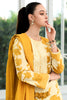 Mustard Color Floral Printed Cotton Unstitched Suit Fabric