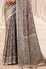 Beige & Mauve Color Cotton Silk Printed Saree