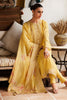 Pale Yellow Color Zari Woven Ethereal Organza Unstitched Suit Fabric