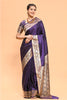 Dark Violet Color Zari Woven Banarasi Silk Woven