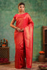 Deep Carmine Pink Colour Silk Zari Woven Saree